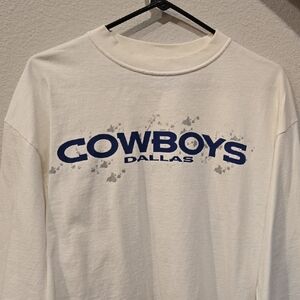 DALLAS COWBOYS Long-Sleeve Shirt / Front & Back Graphics / Brand: Starter / sz L